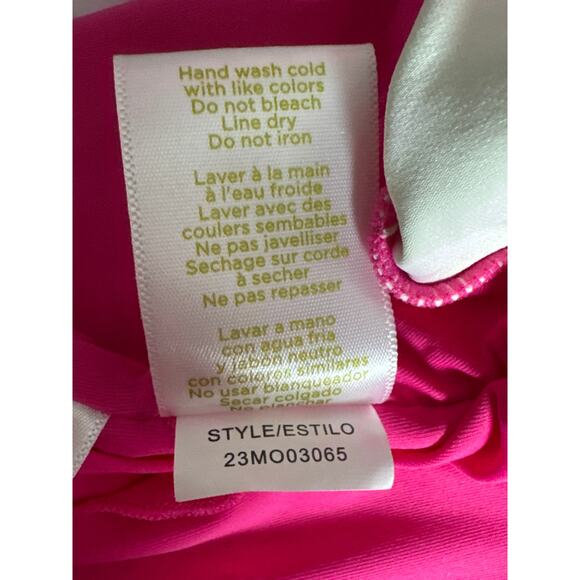 Anne Cole Floral Print Half Zip Rash Guard Swim Shirt Long Sleeve Swimsuit Sz 16 - Picture 9 of 10